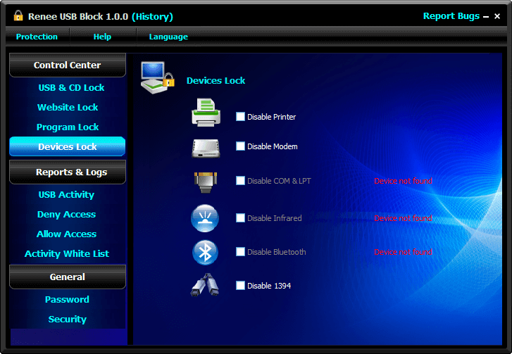 altra funzione di sicurezza dei dati nel blocco Renee USB