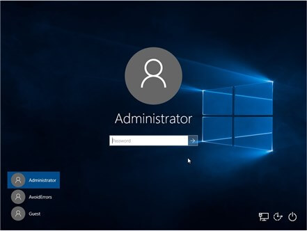 accedere a windows 10 con l'amministratore integrato