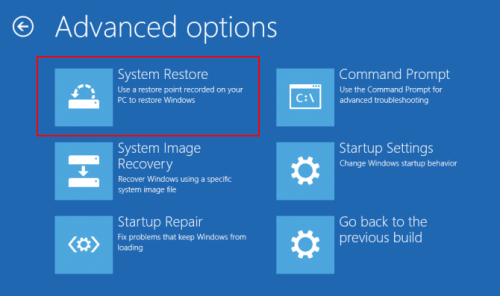 Ripristino del sistema in Windows 10