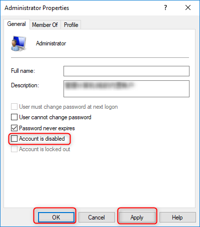 abilitare l'account amministratore Windows 7