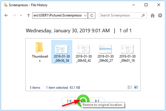 Ripristino dei file per SSD