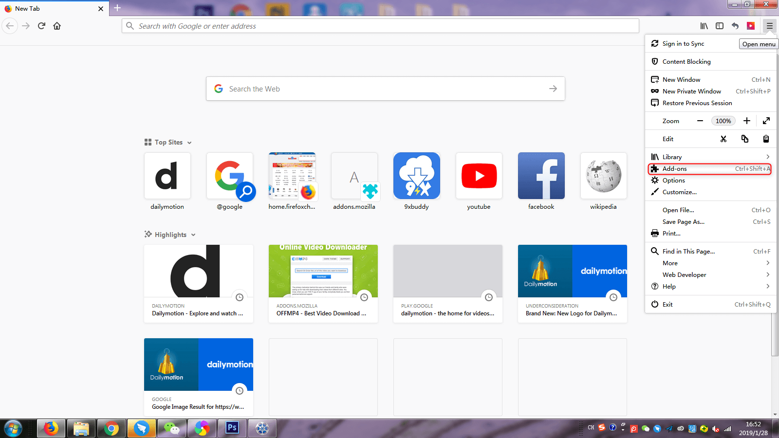 add on in firefox