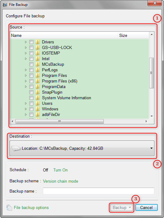 file di backup