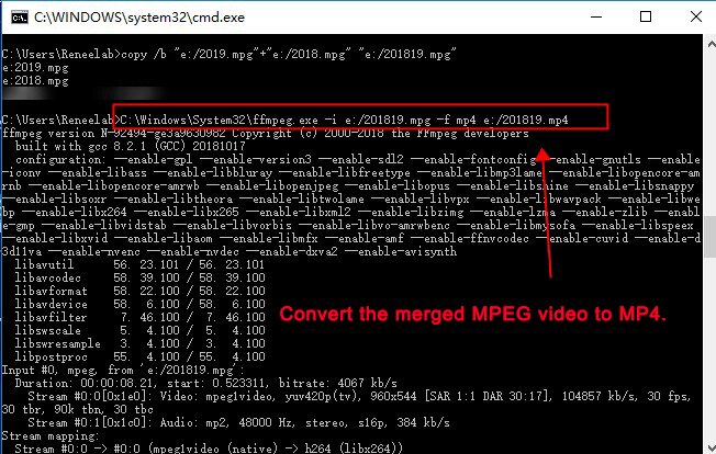 ffmpeg unire video 1