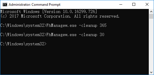 pulire la versione dei file tramite il Prompt dei comandi