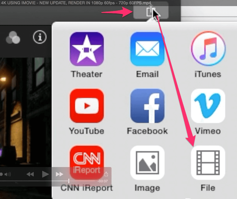 condividere il file di progetto in imovie