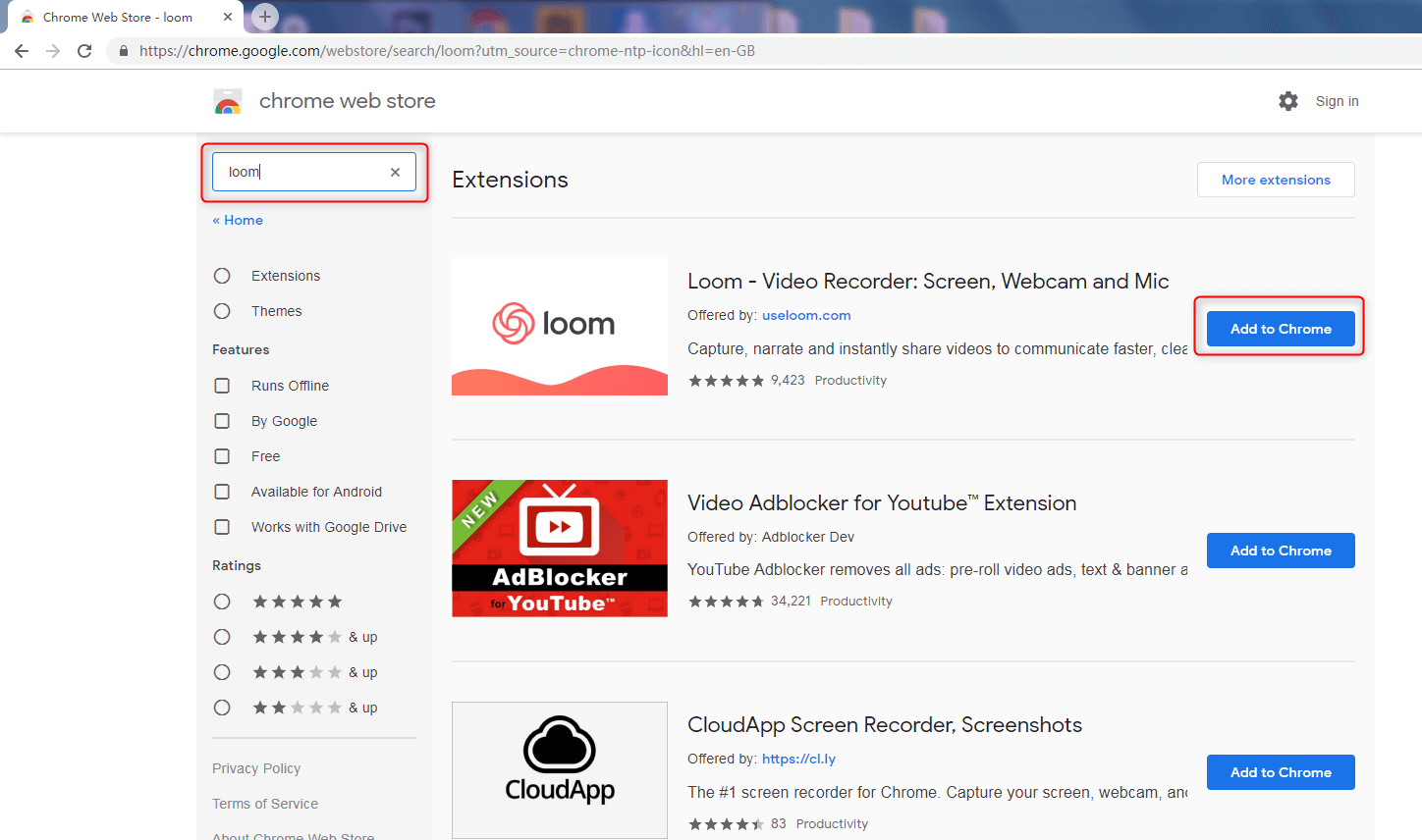 Vai al negozio di cromo Search Loom