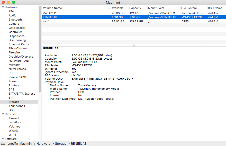 controllare il file system del disco in Mac