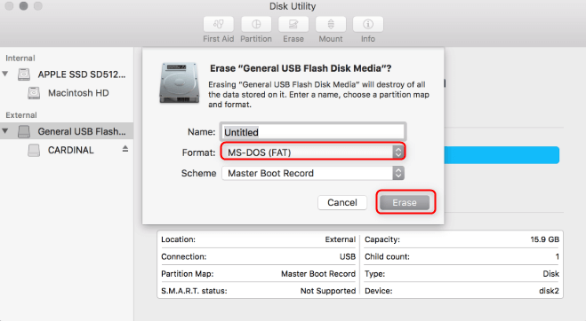 come formattare una scheda usb o sd su mac