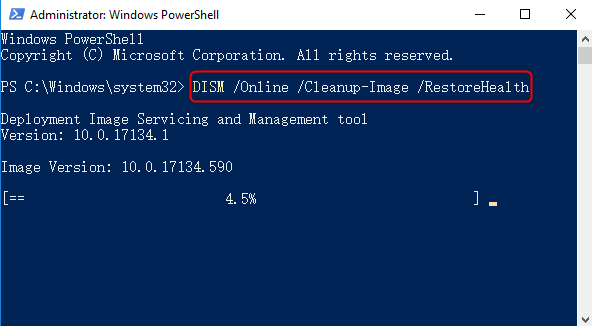 DISM Restorehealth in Powershell