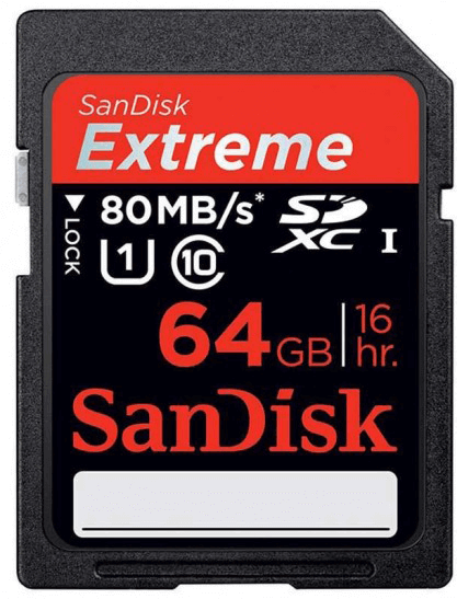 scheda sandisk sdxc