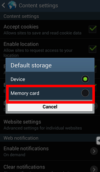 selezionare la scheda sd come posizione di archiviazione predefinita in samsung