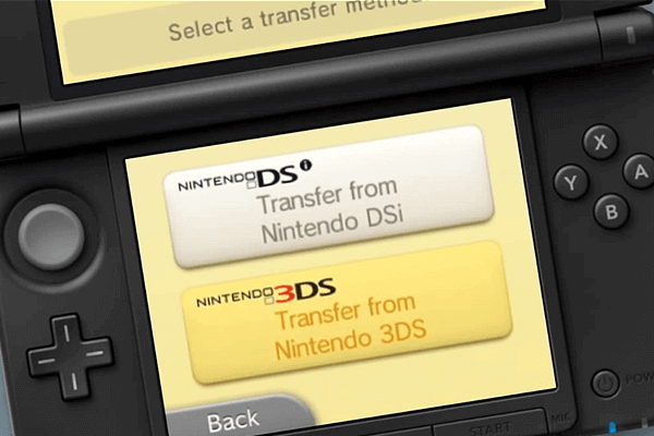 selezionare per trasferire i dati della scheda sd di Nintendo 3ds su un nuovo dispositivo