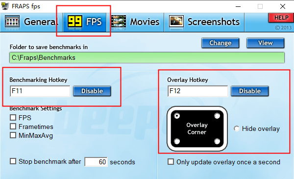 scaricare e installare fraps game screen recorder