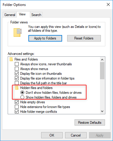 applicare per nascondere file, cartelle e unità in Windows