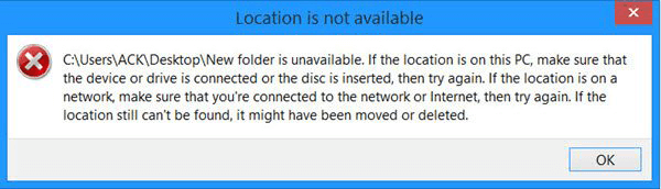 La posizione del desktop non è disponibile in Windows