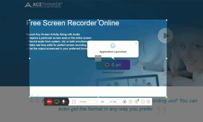 registratore di schermo online acethinker