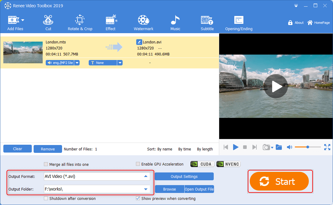 utilizzare renee video editor pro per convertire i file mts