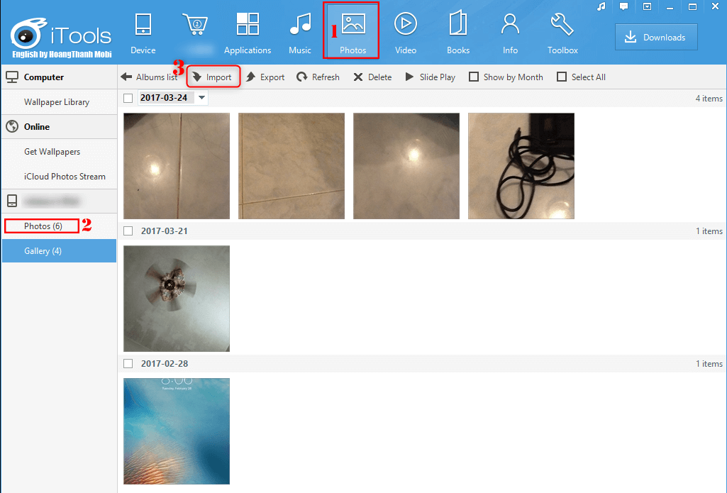 Trasferire foto da computer a ipad con iTools
