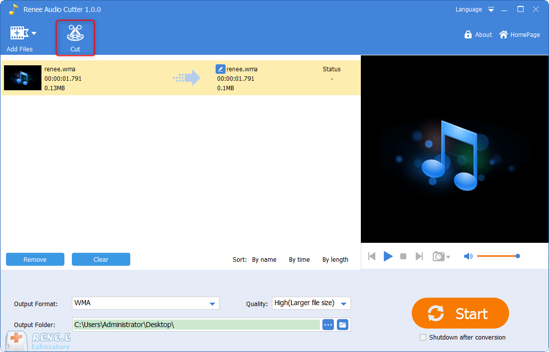 convertire wmv in wma