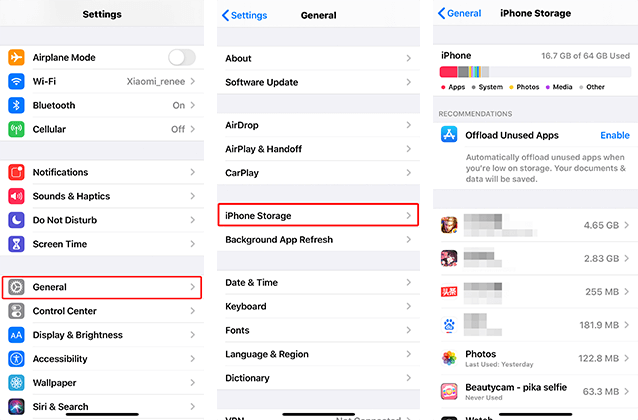 controllare lo spazio di archiviazione dell'iphone prima di aggiornare a ios 13