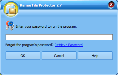 inserire la password per aprire renee file protector