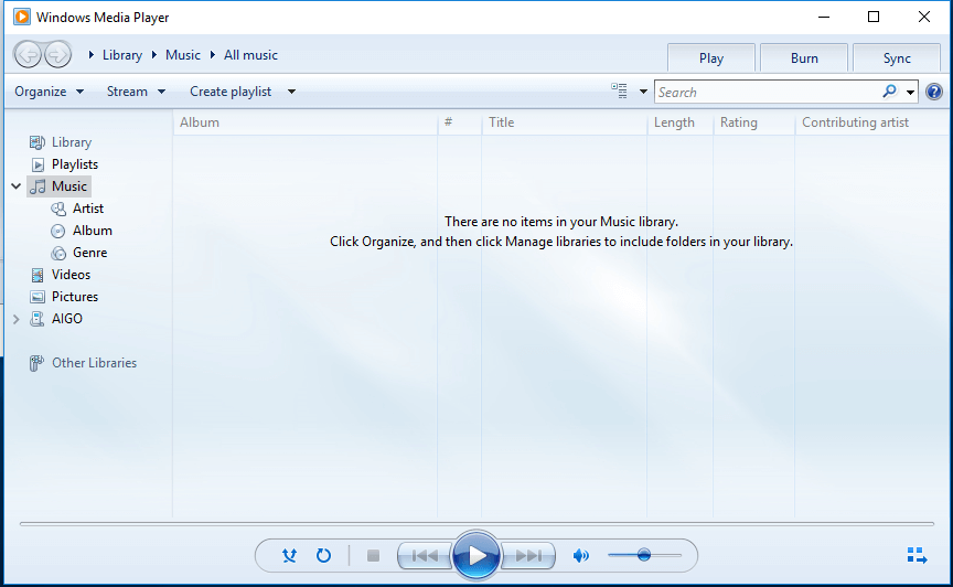 andare a windows media player