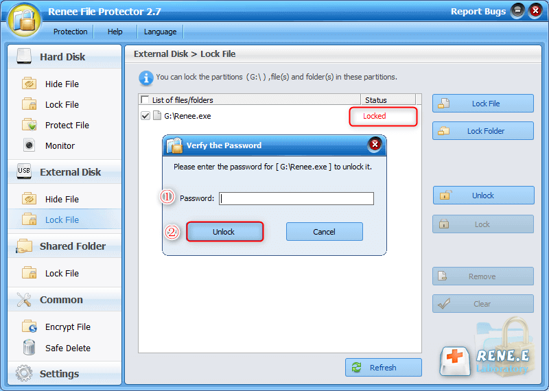 impostare una password su una cartella