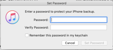 ricordare questa password nel mio portachiavi in itunes