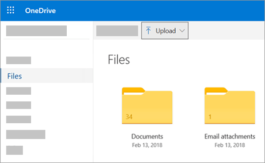 caricare file e cartelle su onedrive e fare il backup