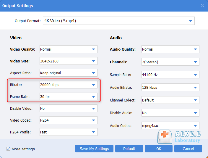 modificare la velocità di trasmissione e la frequenza dei fotogrammi per comprimere i video in renee video editor pro