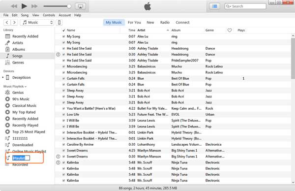 come creare una playlist in itunes