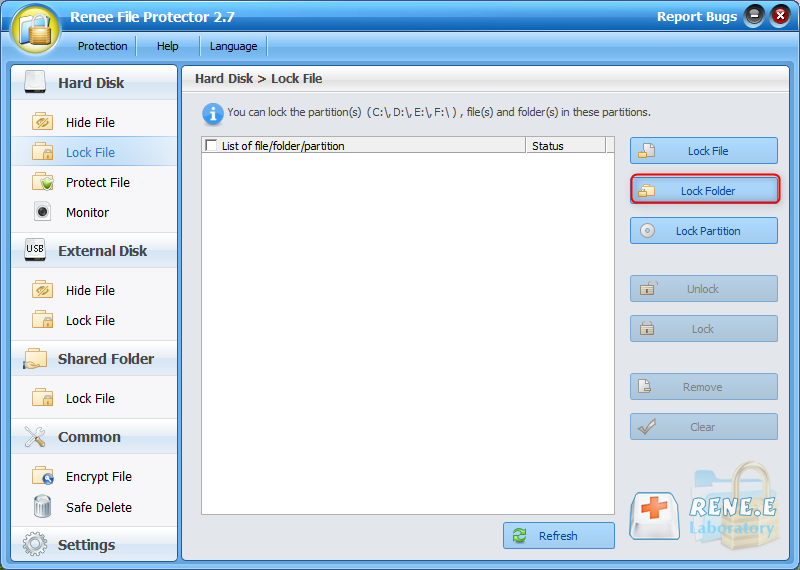 come proteggere con password la cartella dropbox con renee file protector