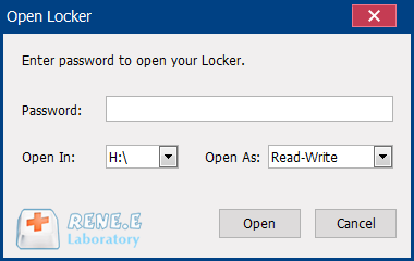 inserire la password per sbloccare l'usb