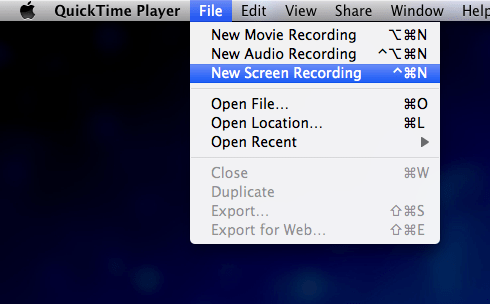 come utilizzare quicktime player per registrare lo schermo