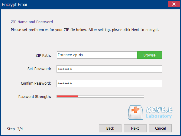 impostare la password per proteggere lo zip con securesilo