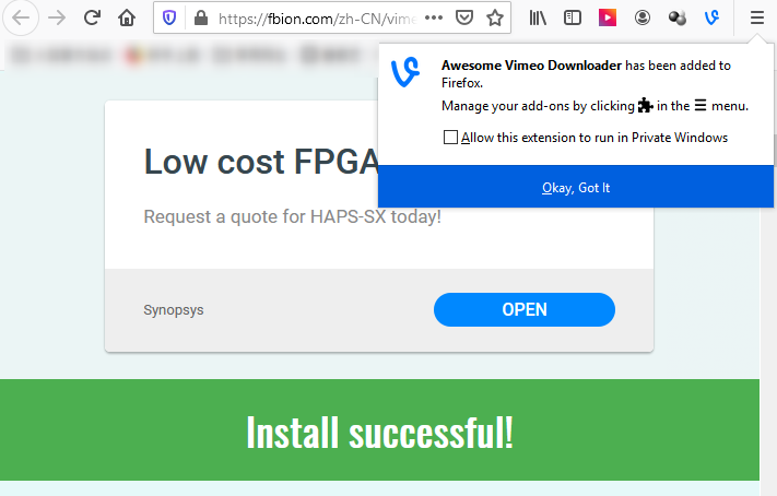 come aggiungere vimeo a firefox