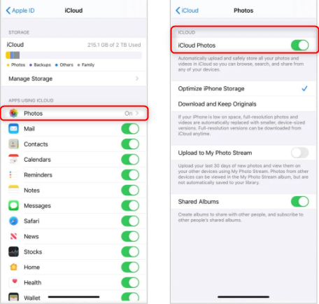 eseguire il backup delle foto di icloud su iphone