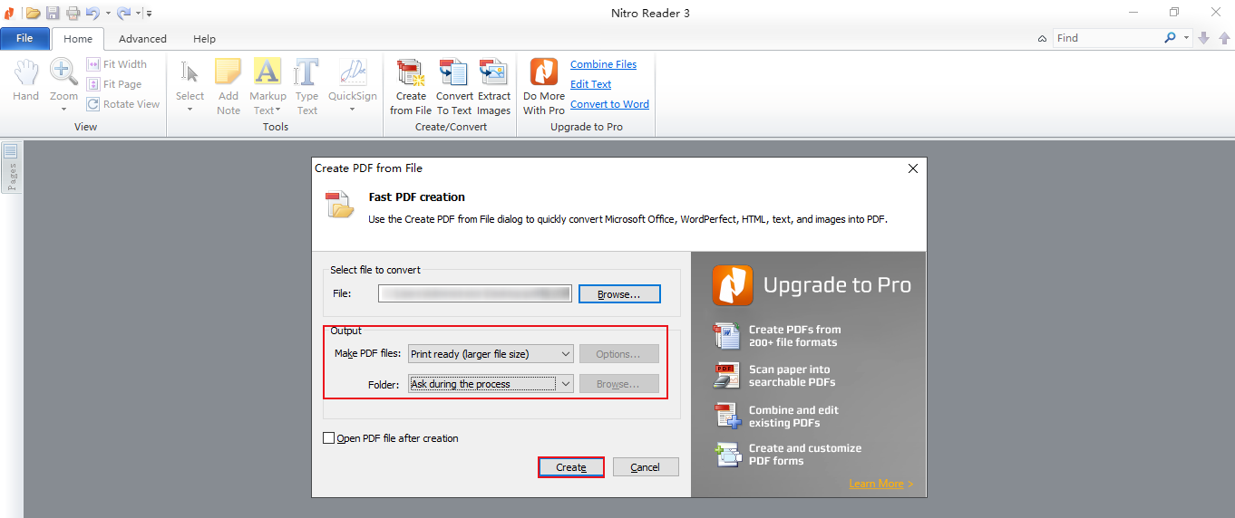 come selezionare un file pdf con nitro pdf converter