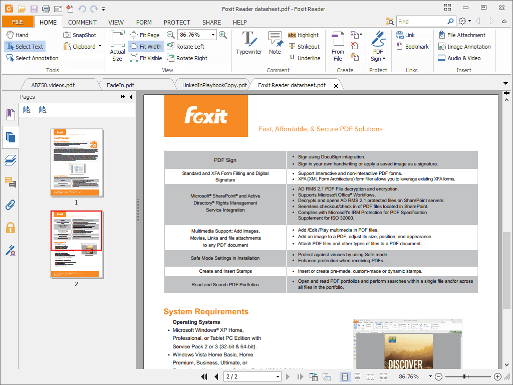 scaricare e installare foxit reader pdf