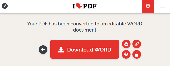 convertire pdf in word con ilovepdf