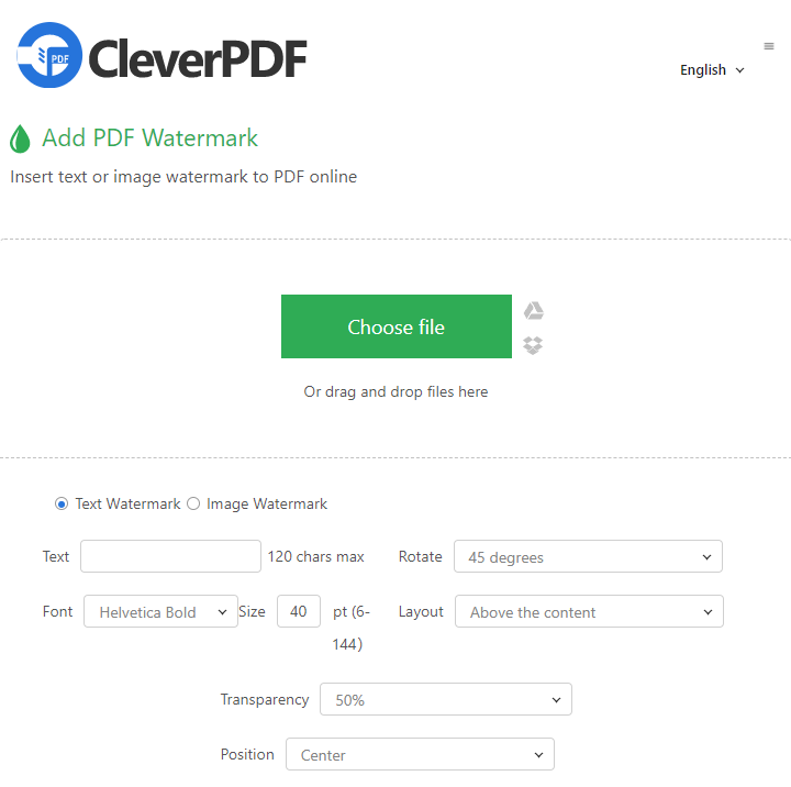 caricare un file pdf su cleverpdf