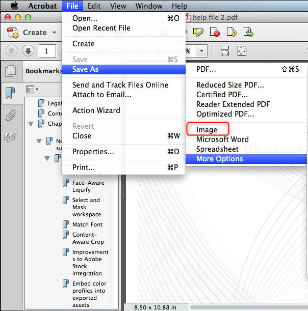 come convertire pdf in jpeg con adobe acrobat dc