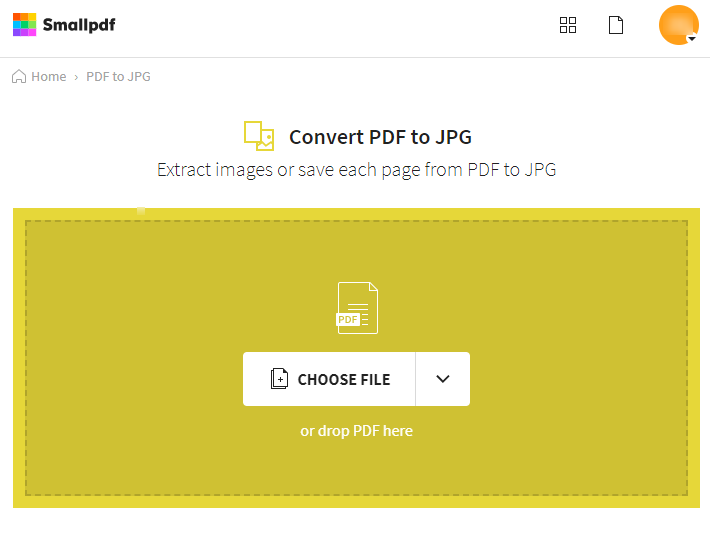 ottenere l'accesso a smallpdf to jpg