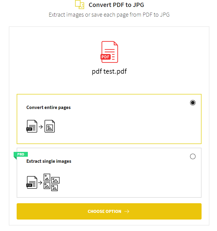 convertire pdf in jpg su smallpdf