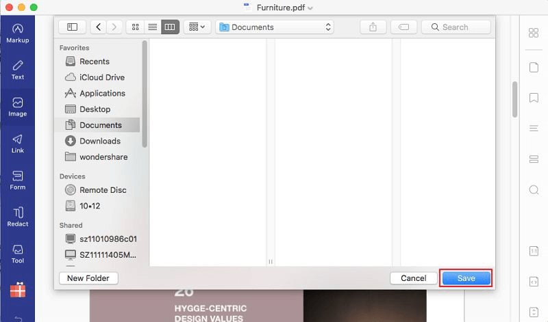 salvare jpeg come pdf con pdf element su mac