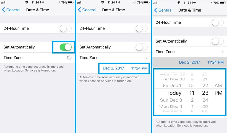 come modificare data e ora su iphone
