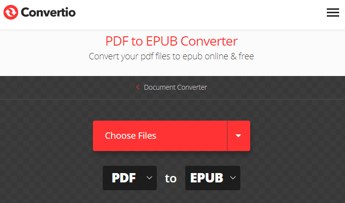 come convertire pdf in epub su convertio