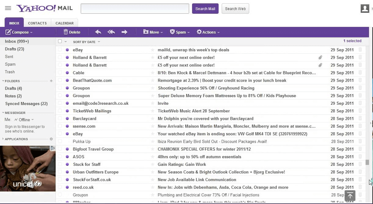 utilizzare i servizi di posta elettronica in yahoo mail