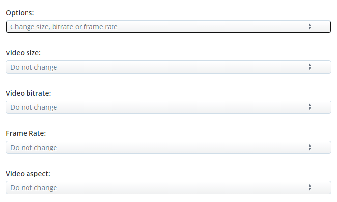 cambiare bitrate e frame rate in aconvert